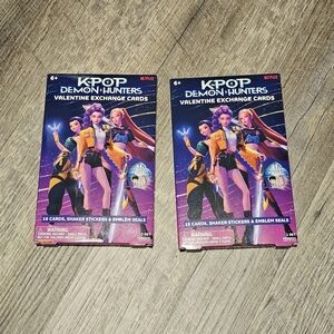 2 boxes KPop Demon Hunters 16ct Valentine's Day Classroom Exchange Cards Sticker